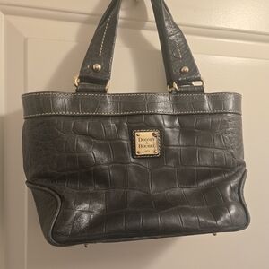 Dooney & Bourke Black Croc-Embossed Leather Tote